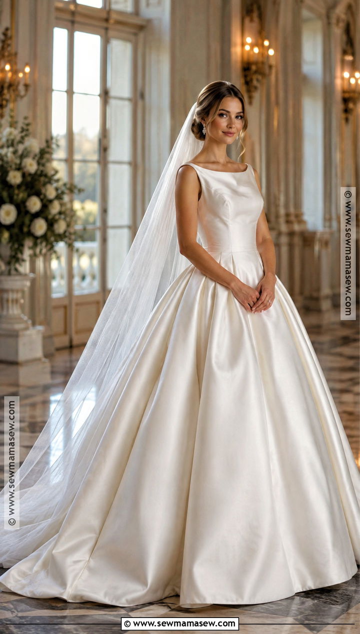 Satin Ball Gown Fall Wedding Dress - 15 fall wedding dress ideas brides