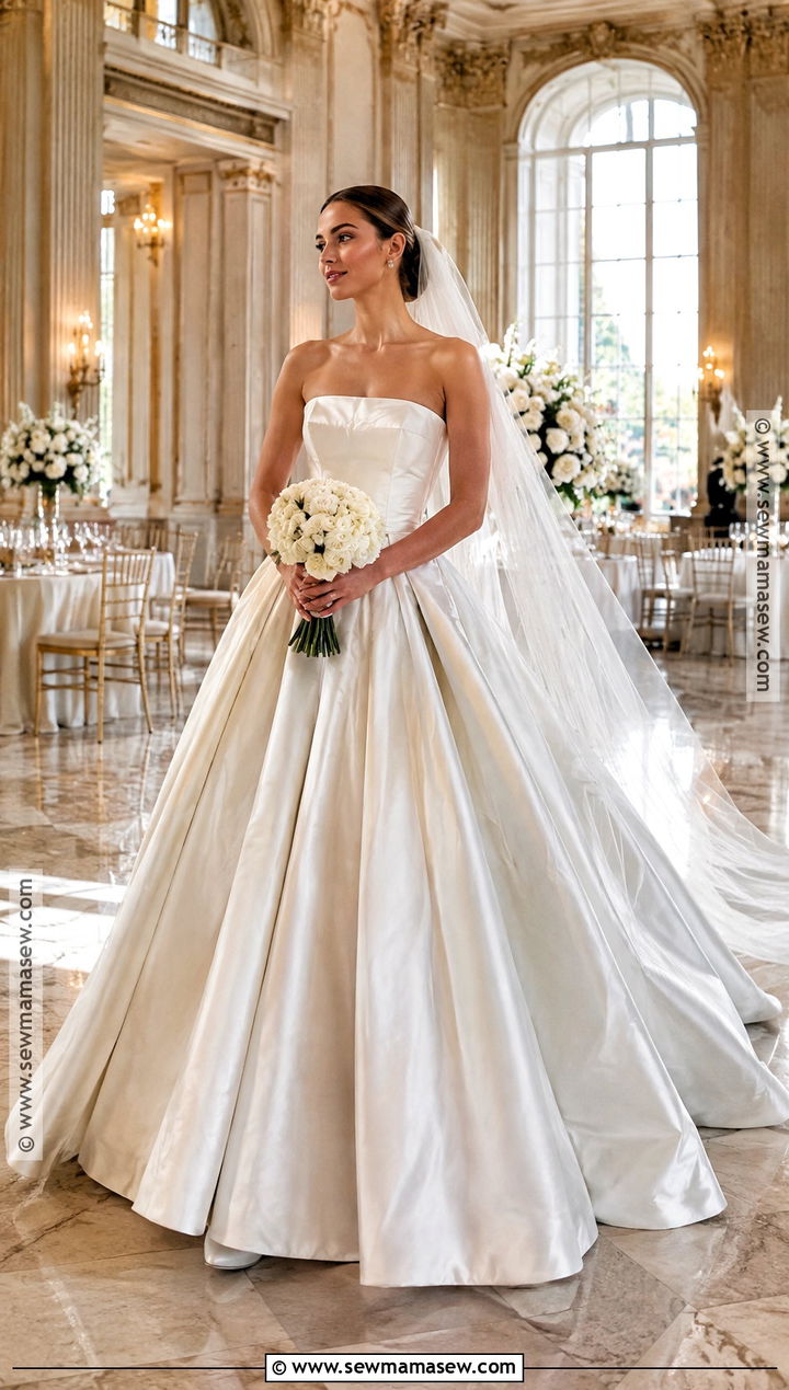 Satin Ball Gown Fall Wedding Dress - 20 wedding dresses fall