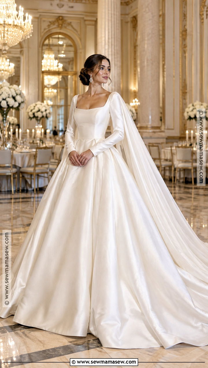 Satin Ball Gown Fall Wedding Dress - 25 fall wedding dress ideas