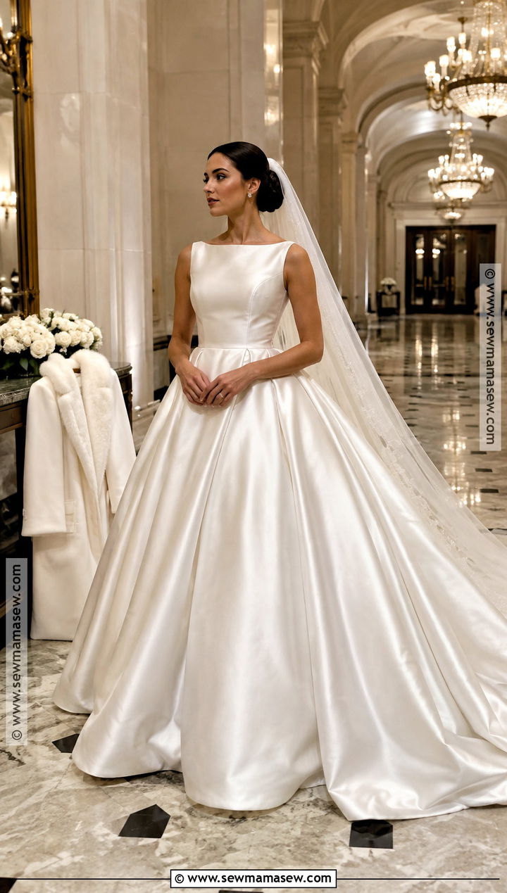 Satin Ball Gown November Wedding Dress - 15 november wedding dress brides ideas