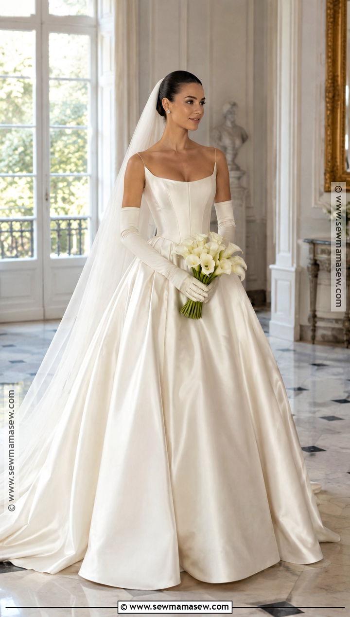 Satin Basque Waist Fall Wedding Gown - 20 fall wedding gowns