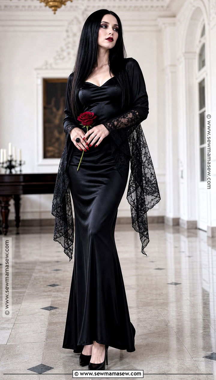 Satin Morticia Addams Costume - 45 morticia addams costume ideas