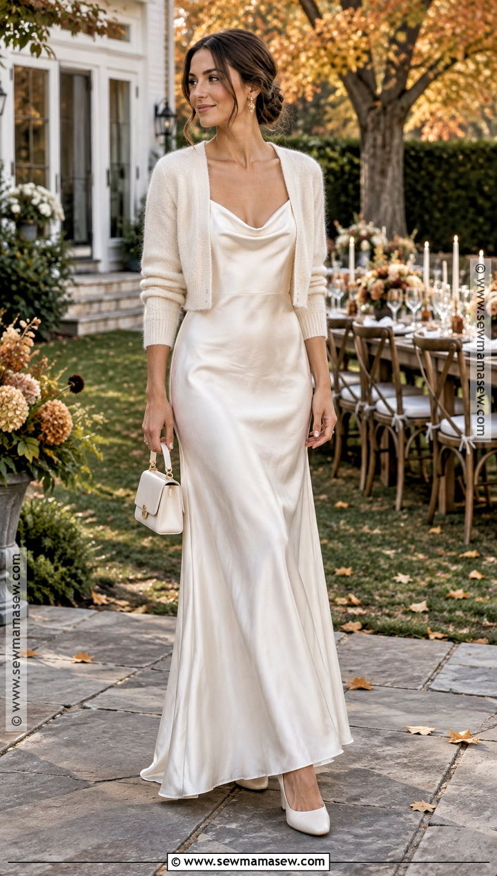 Satin Slip Fall Backyard Wedding Dress - 15 Fall Backyard Wedding Dress Simple Ideas