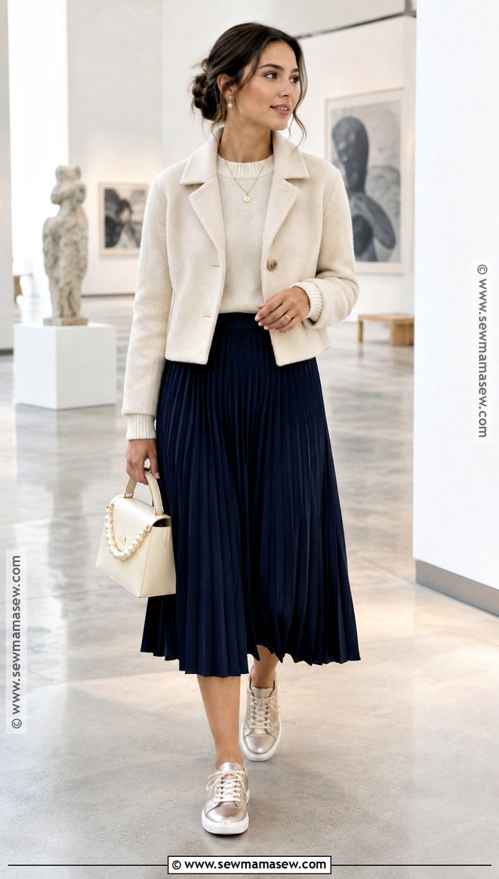 Satin Sneakers With A Pleated Skirt - 20 sneakers for fall