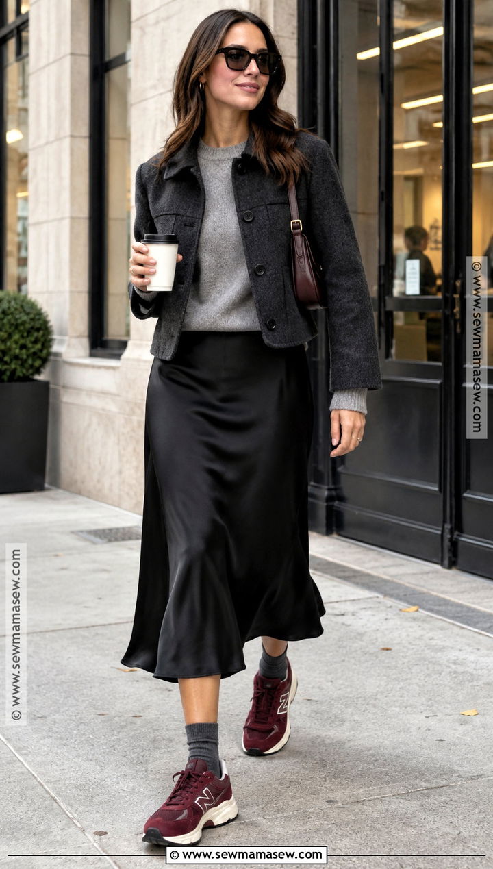 Satin Sneakers With A Slip Skirt - 30 fall shoes