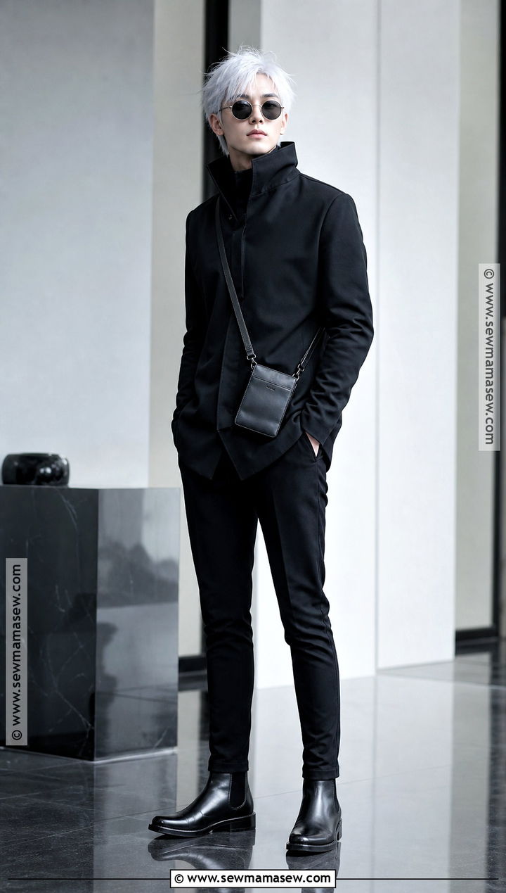 Satoru Gojo Costume With Black Uniform - 30 character costume ideas