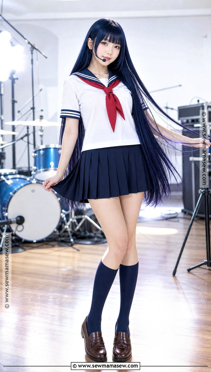 Sayaka Maizono Cosplay With Blue Sailor Uniform - 35 danganronpa cosplay ideas