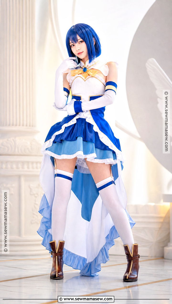 Sayaka Miki Cosplay With Blue Bob Wig - 30 blue hair cosplay ideas