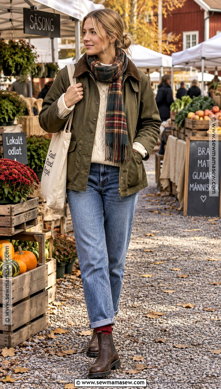 Scandi Autumn Barn Jacket Outfit - 25 scandi autumn fashion ideas