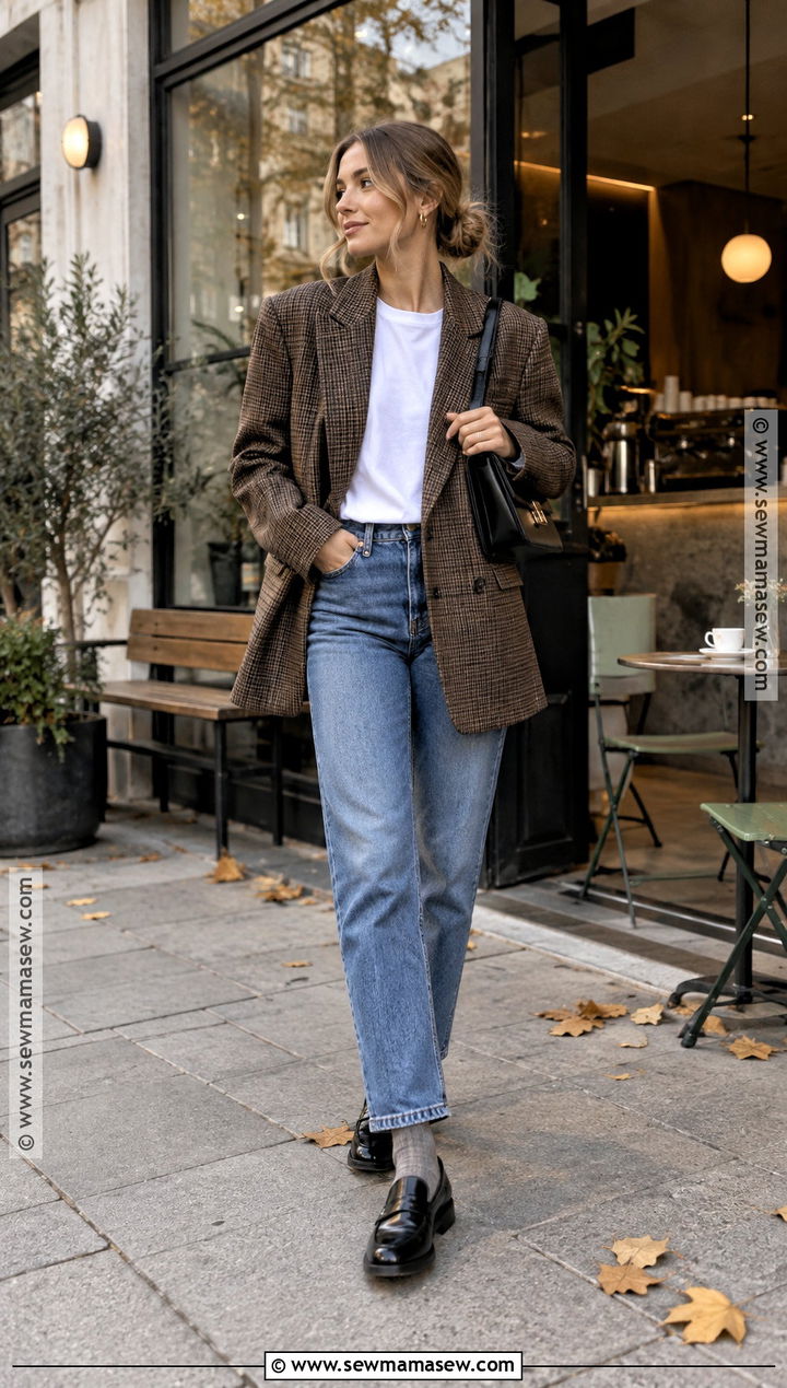 Scandi Autumn Blazer And Jeans Outfit - 25 scandi autumn fashion ideas