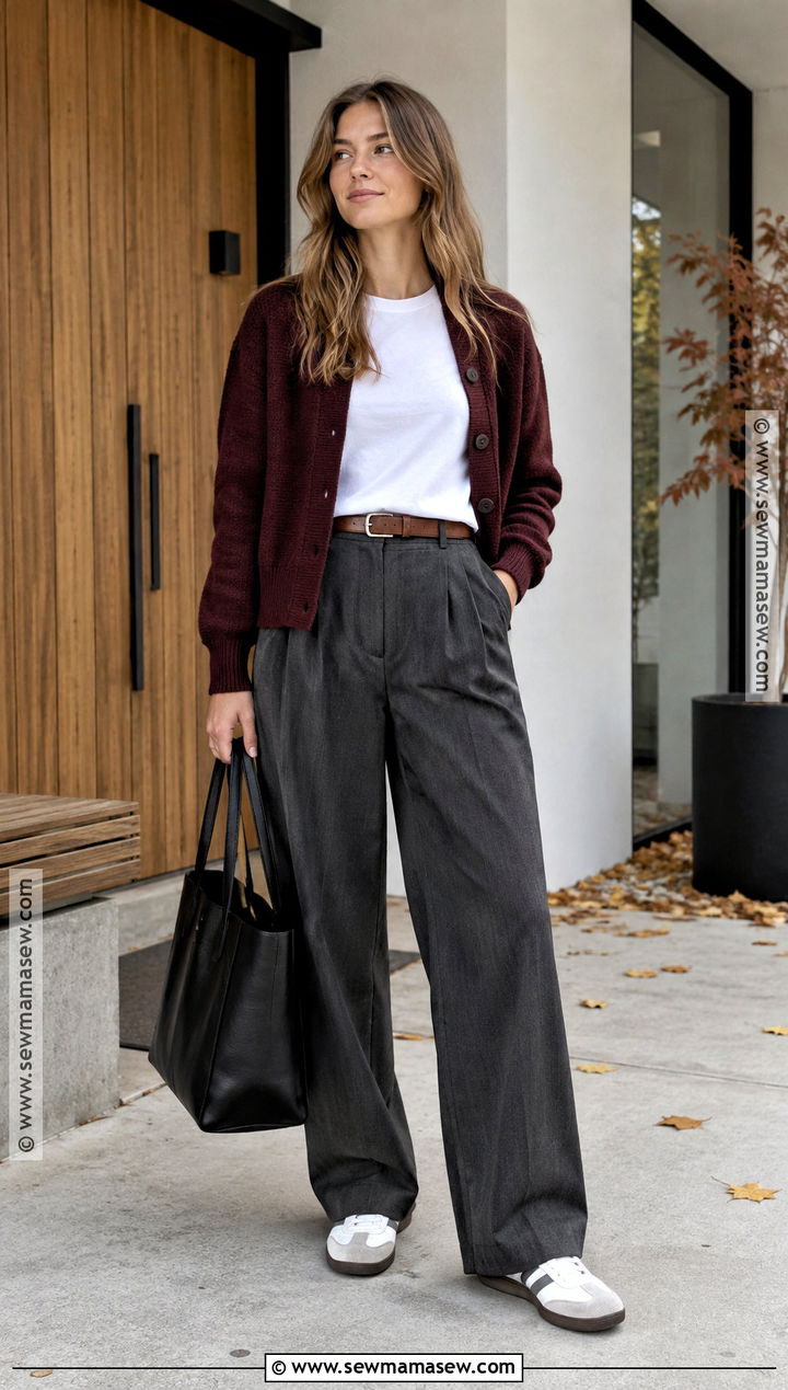 Scandi Autumn Cardigan And Trousers Outfit - 20 Scandi Autumn Outfits