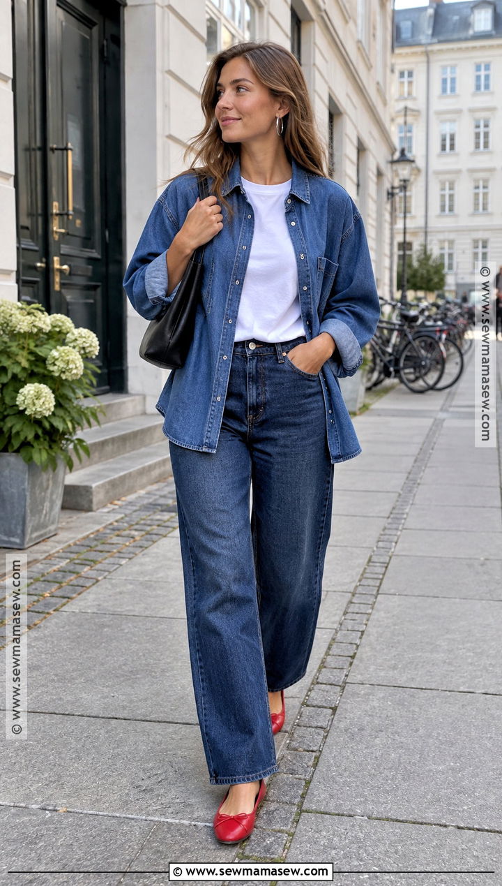 Scandi Autumn Double Denim Outfit - 20 Scandi Autumn Outfits