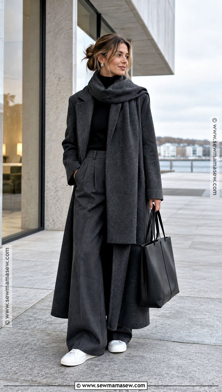 Scandi Autumn Scarf Coat Outfit - 20 Scandi Autumn Outfits