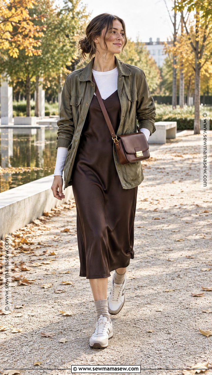 Scandi Autumn Slip Dress Outfit - 20 Scandi Autumn Outfits