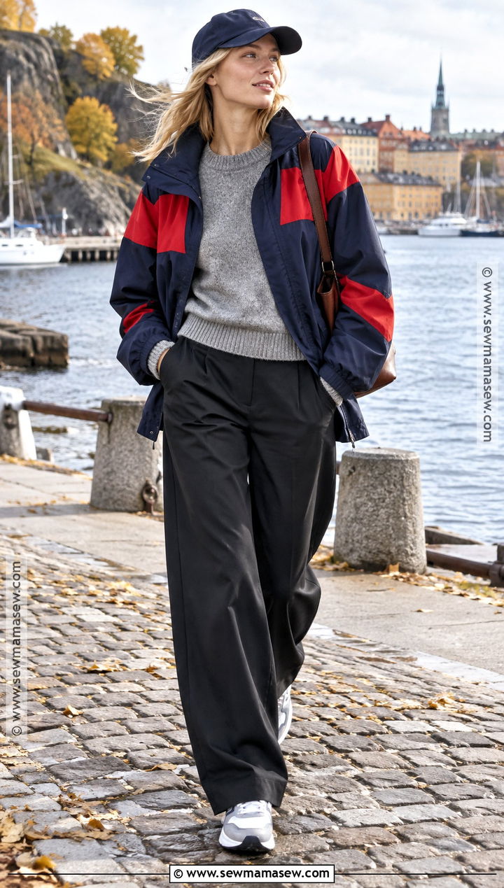 Scandi Autumn Sporty Windbreaker Outfit - 25 scandi autumn fashion ideas