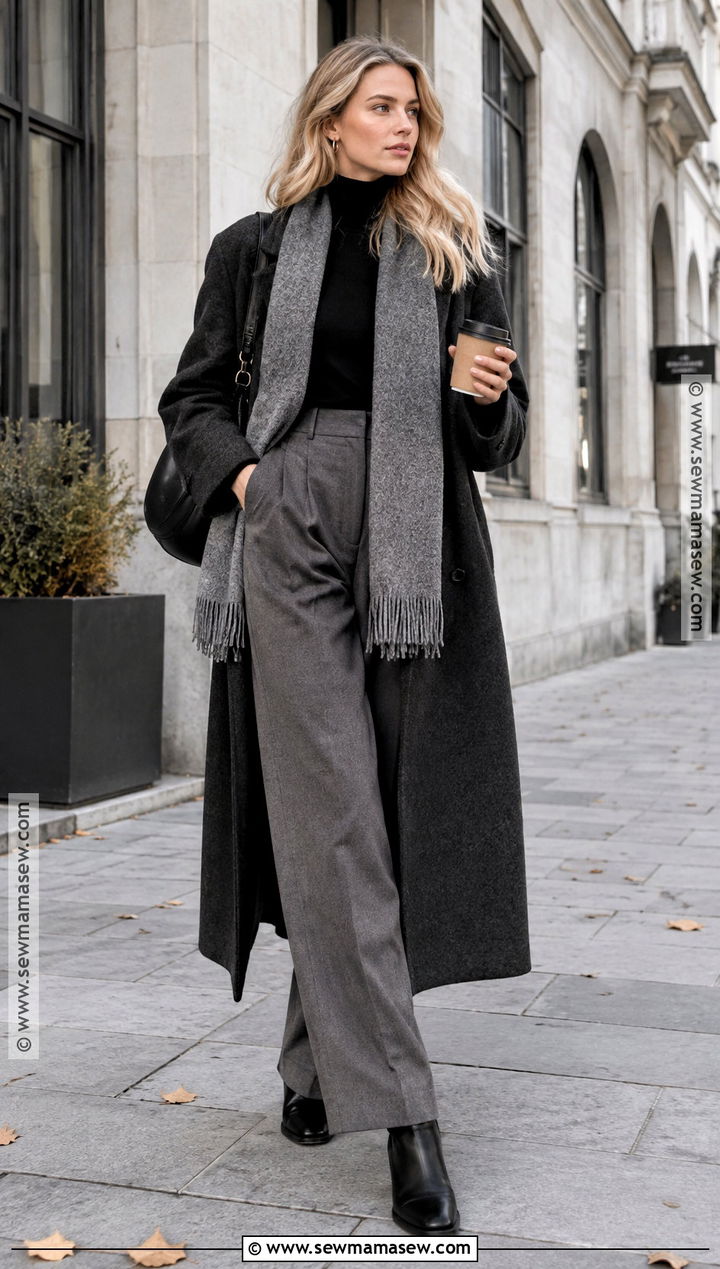 Scandi Autumn Wool Coat Outfit - 25 scandi autumn fashion ideas