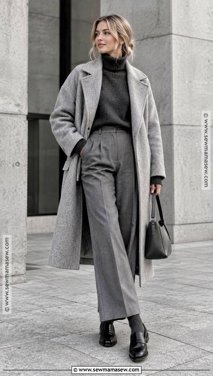 Scandi Monochrome Gray Knit Outfit - 20 scandi fall fashion ideas
