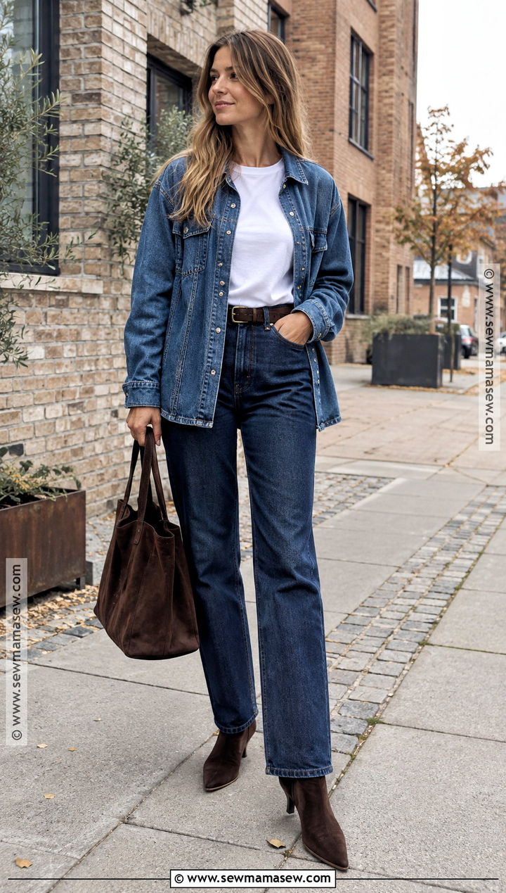 Scandinavian Autumn Double Denim Outfit - 20 Autumn Outfits Scandinavian