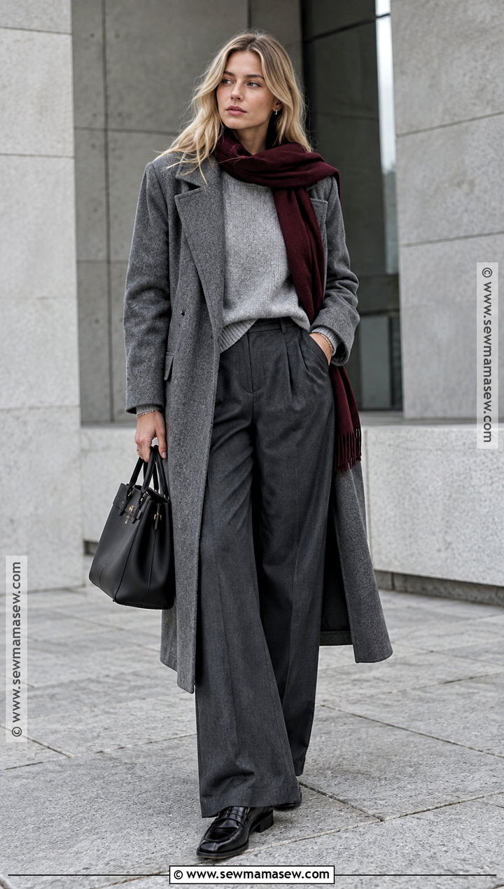 Scandinavian Autumn Gray Monochrome Outfit - 20 scandinavian autumn outfit ideas