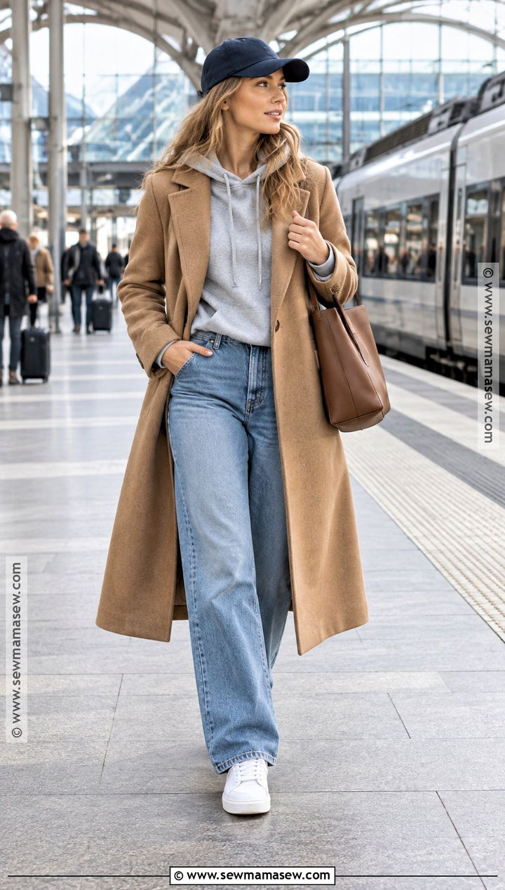 Scandinavian Autumn Hoodie And Long Coat Outfit - 20 Autumn Outfits Scandinavian