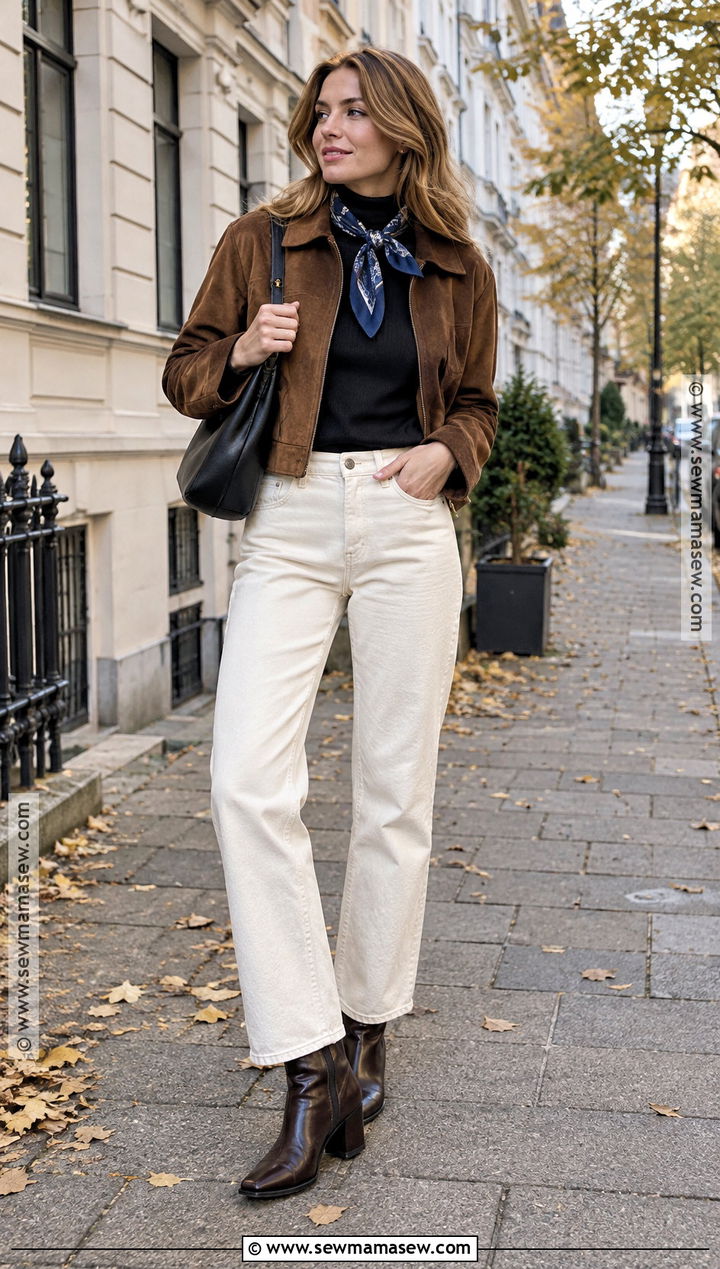 Scandinavian Autumn Suede Jacket Outfit - 20 scandinavian autumn outfit ideas