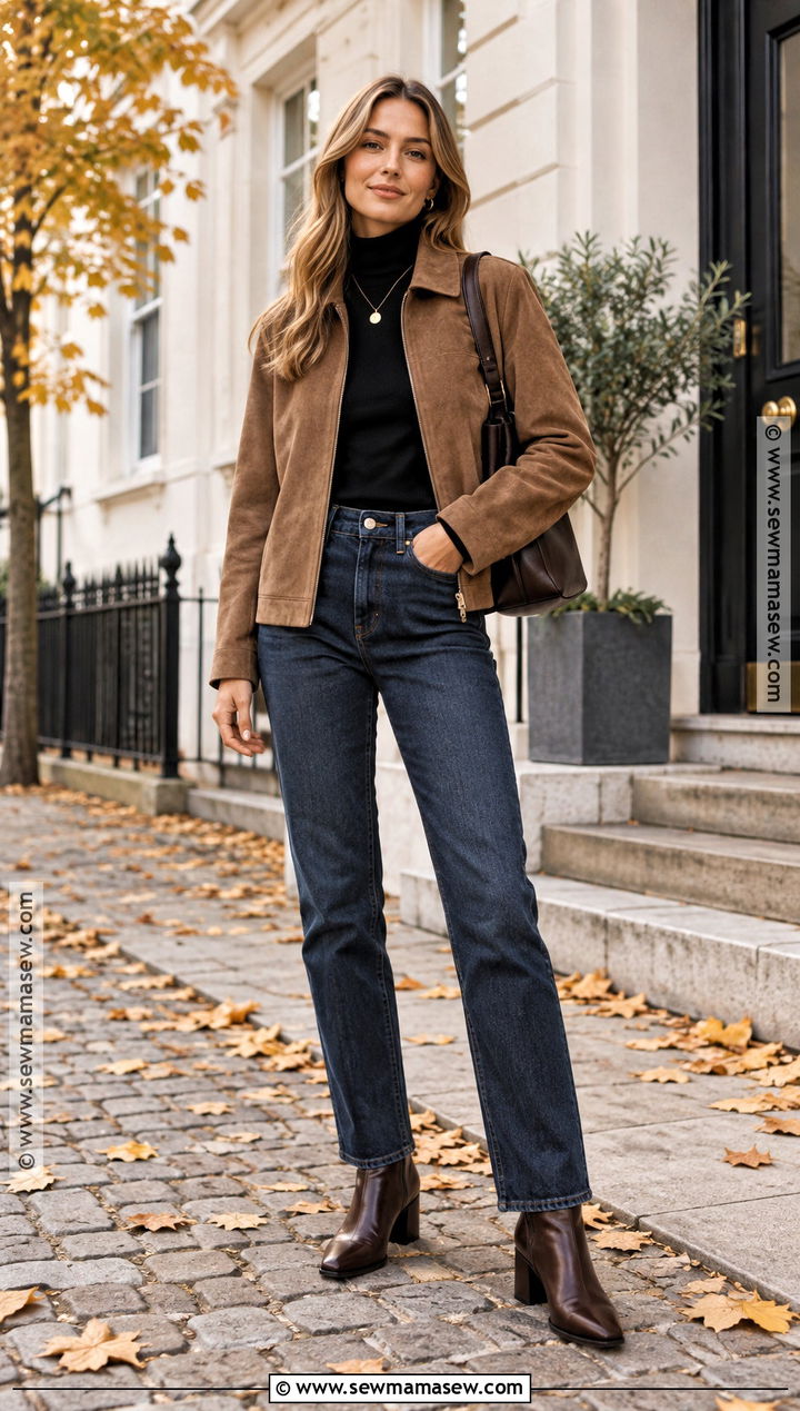 Scandinavian Autumn Suede Jacket Outfit - 20 Autumn Outfits Scandinavian