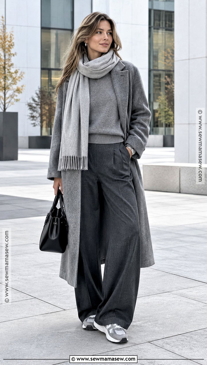 Scandinavian Fall Outfit in Monochrome Gray - 20 scandinavian fall fashion ideas