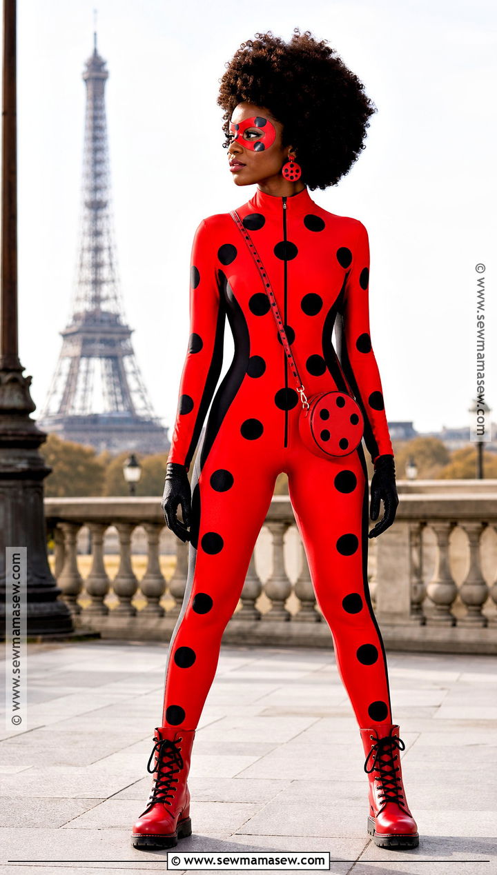 Scarabella Cosplay With Red Black Suit - 30 Miraculous Cosplay Ideas