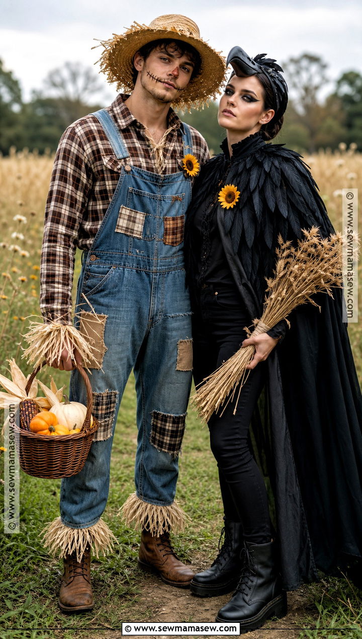 Scarecrow And Crow Couple Costume - 35 Scare Crow Halloween Costume Ideas