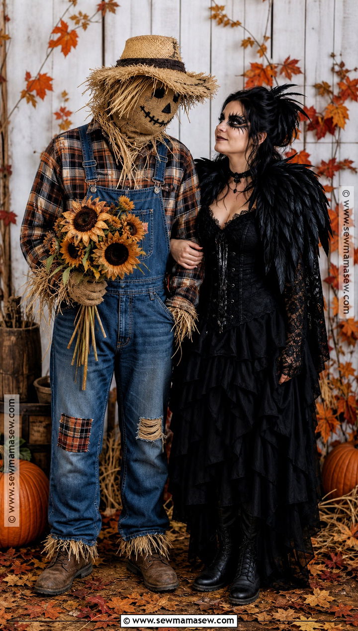 Scarecrow And Crow Couple Costume - 50 couples costume ideas