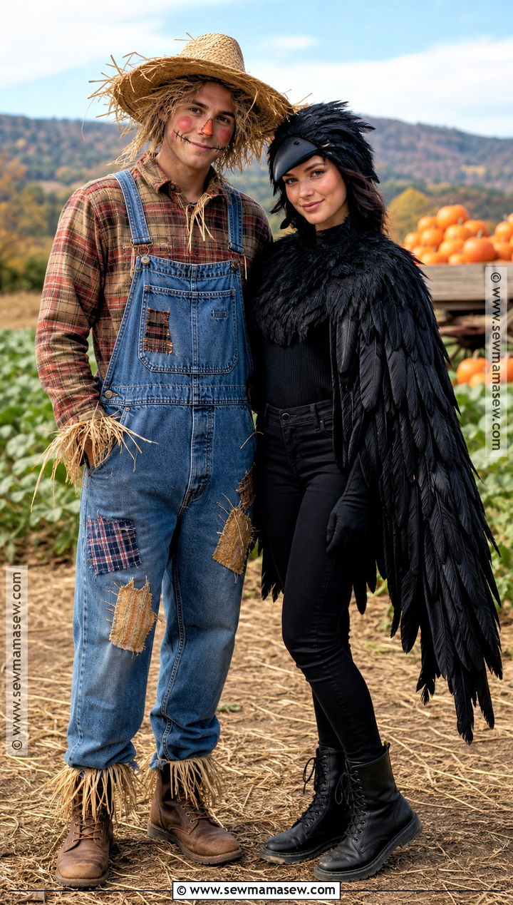 Scarecrow And Crow Couple Costume - 30 unique couple costumes