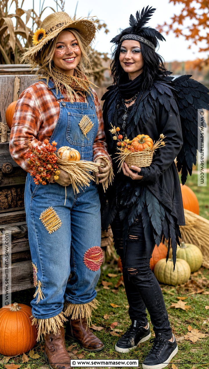 Scarecrow And Crow Duo Costume - 35 easy duo halloween costumes