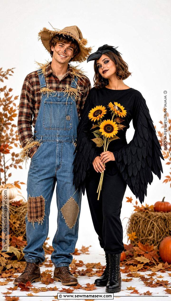 Scarecrow And Crow Duo Costume - 50 halloween costumes duo