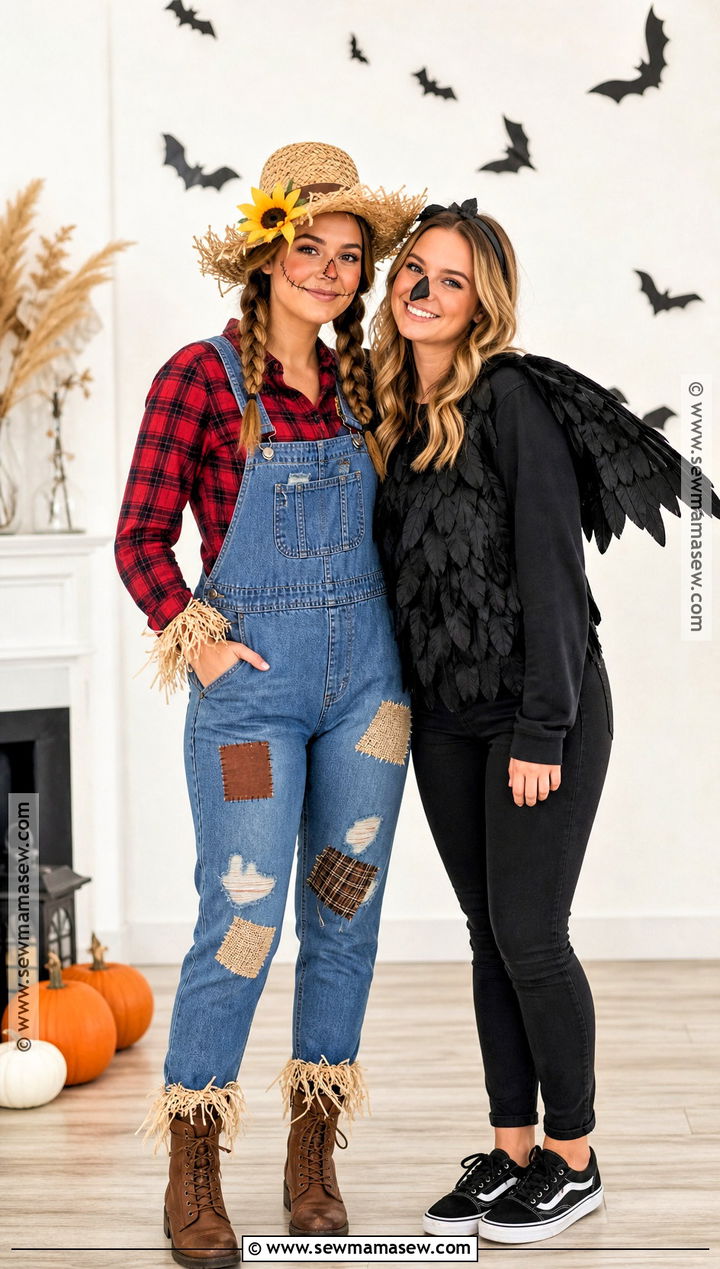 Scarecrow And Crow Duo Outfit - 30 scarecrow outfit ideas