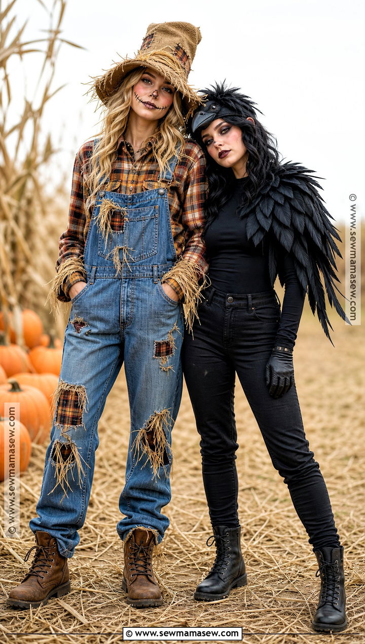 Scarecrow And Crow Matching Costume - 30 Matching Costume Ideas