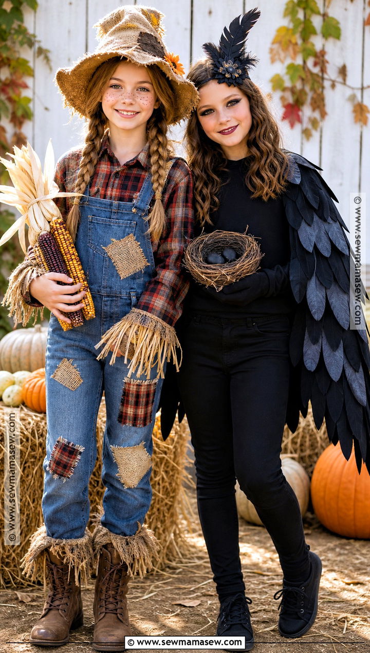 Scarecrow And Crow Twin Costume - 35 twin costume ideas