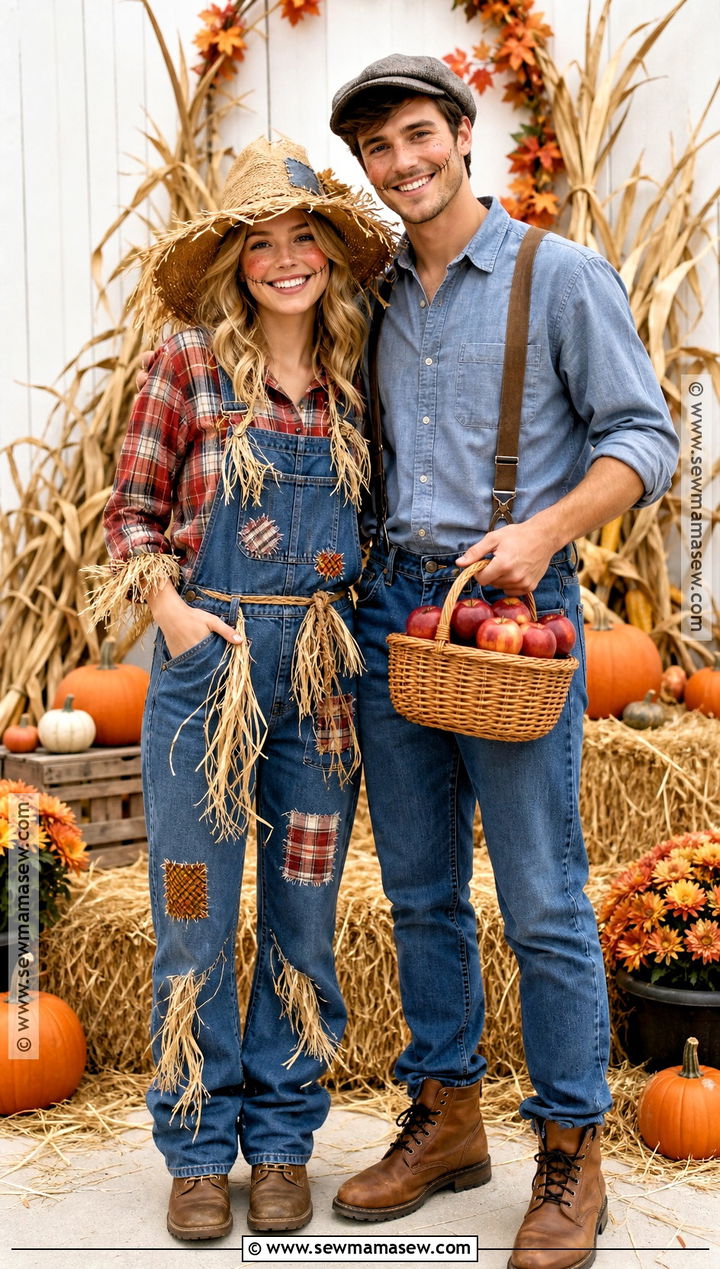 Scarecrow And Farmer Couple Costume - 30 couple outfits halloween
