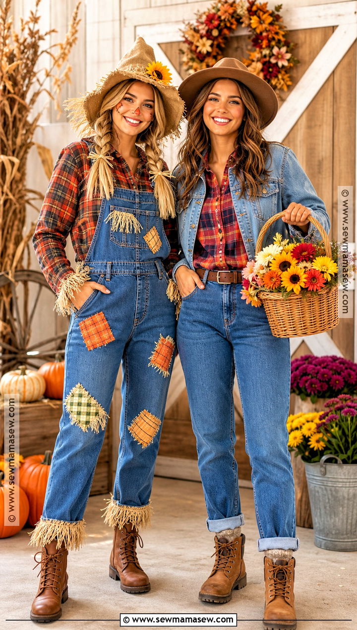 Scarecrow And Farmer Duo Costume - 35 duo costumes for girls for best friends