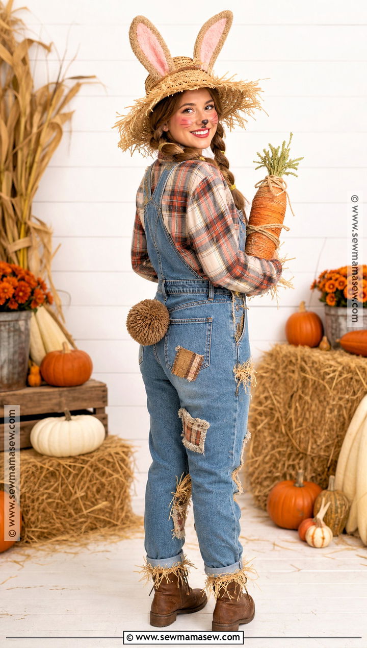 Scarecrow Bunny Costume - 30 Halloween Bunny Costume Ideas