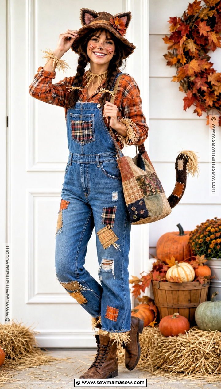 Scarecrow Cat Costume - 30 Cat Halloween Costumes for Women