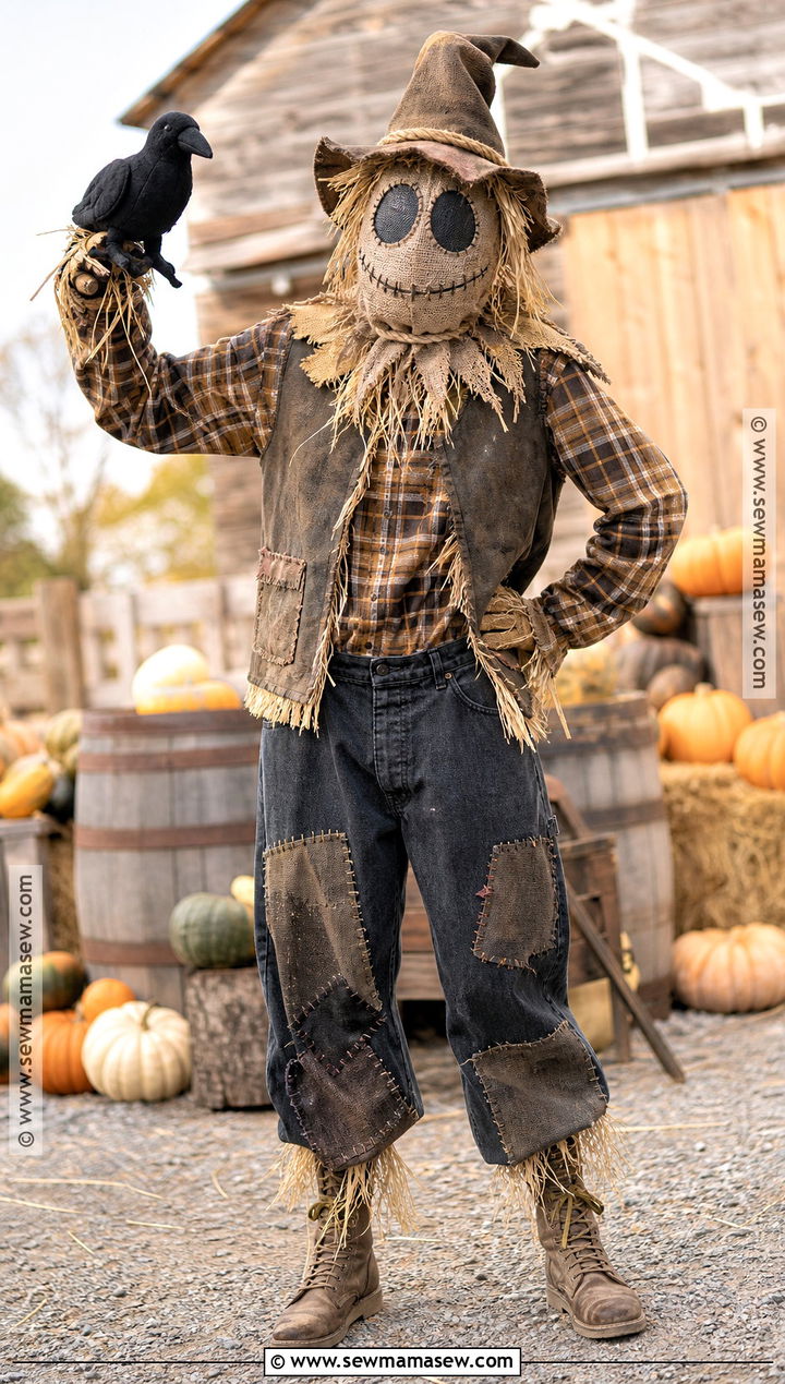 Scarecrow Costume With Burlap Hood - 30 dc characters costumes