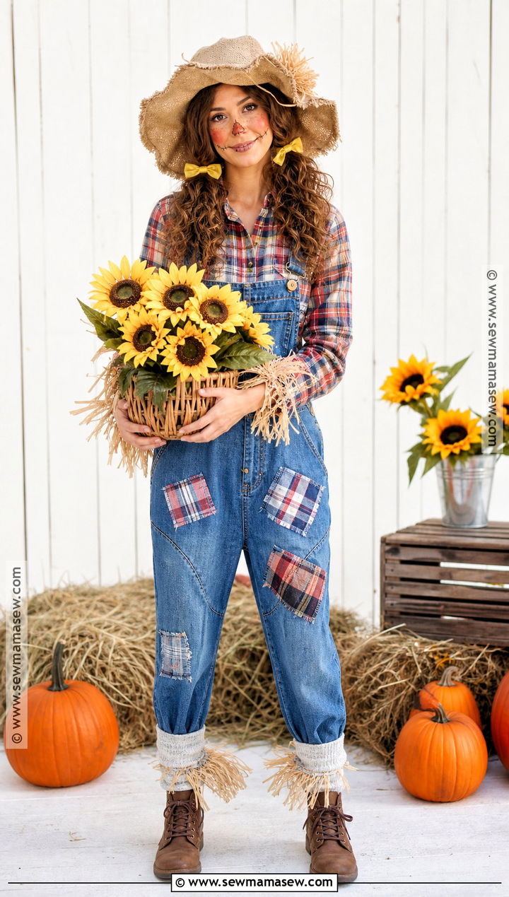 Scarecrow Costume With Curly Pigtails - 35 halloween costumes curly hair