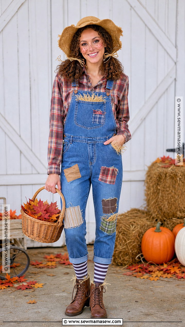 Scarecrow Costume With Curly Pigtails - 40 curly hair halloween costume ideas