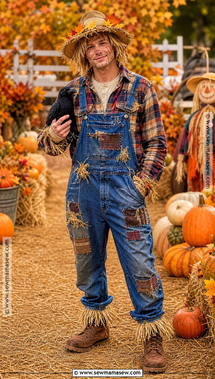 Scarecrow Costume With Flannel Shirt - 30 costumes for guys