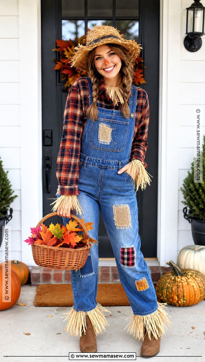 Scarecrow Costume With Flannel Shirt - 30 costume ideas last minute