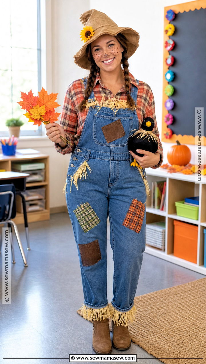Scarecrow Costume With Plaid Shirt - 35 school costume ideas