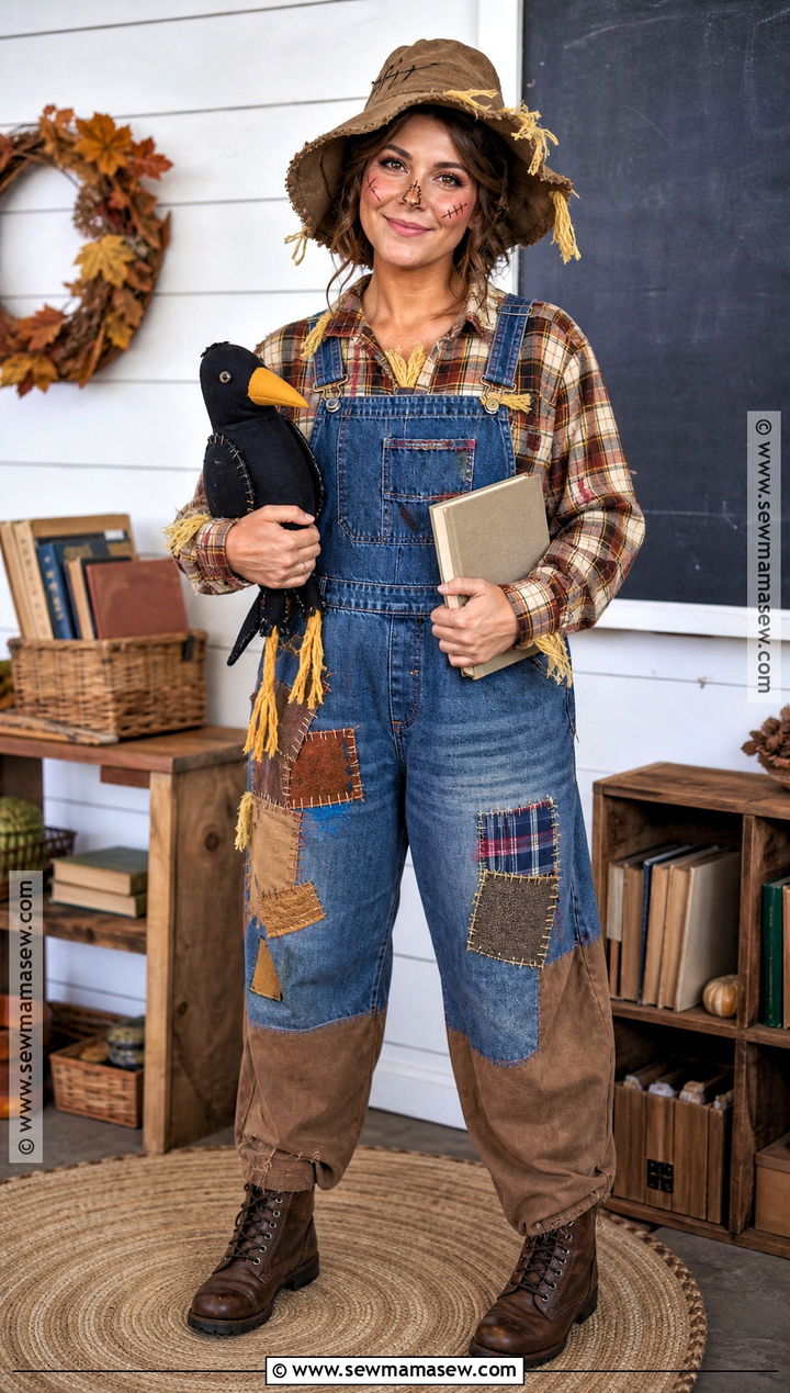 Scarecrow Costume With Plaid Shirt - 40 world book day costumes for teachers
