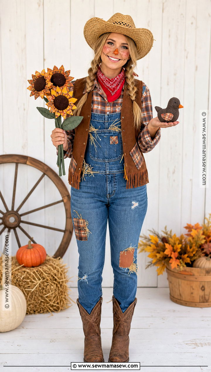 Scarecrow Cowboy Costume - 30 Cowboy Halloween Costume Ideas for Women