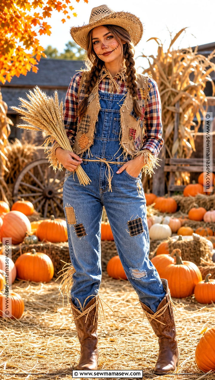 Scarecrow Cowgirl Halloween Outfit - 40 cowgirl outfits halloween
