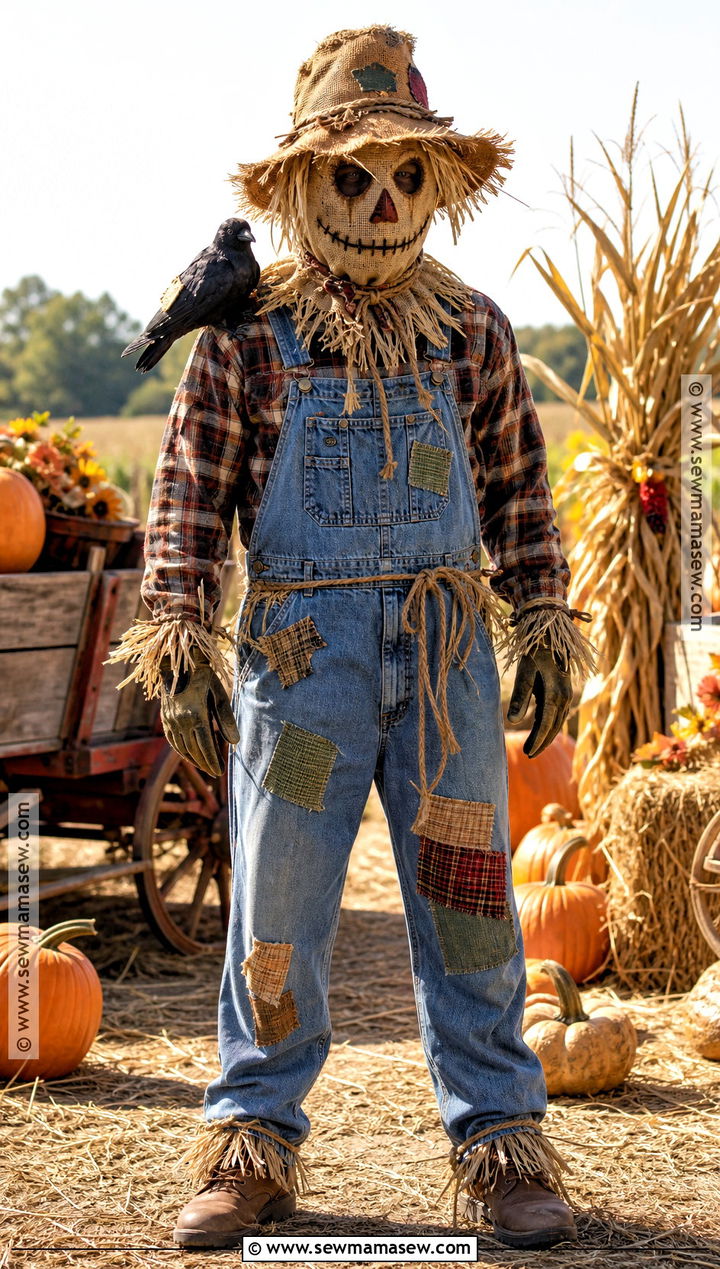 Scarecrow Halloween Mask Costume - 40 halloween mask ideas